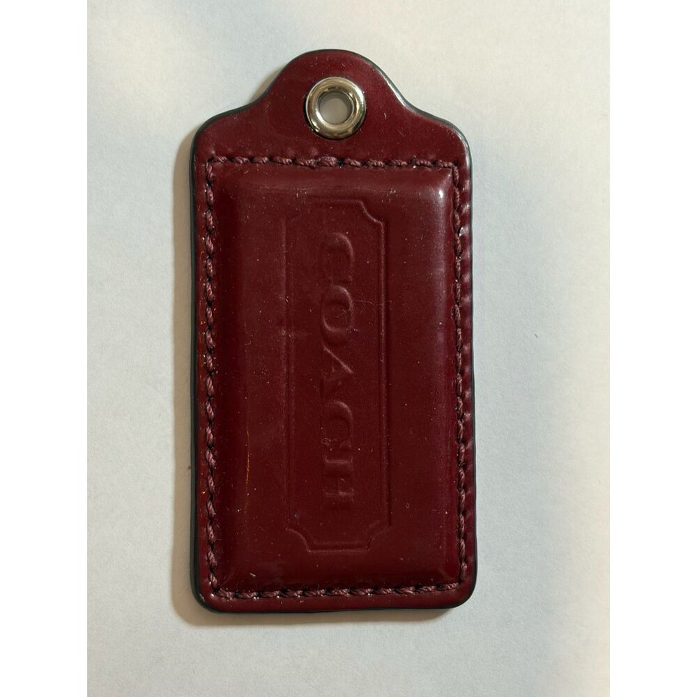 Coach Burgundy Wine Patent Leather Hangtag Replacement EUC
